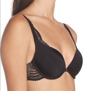 DITA VON TEESE PARAMOUNT PLUNGE BRA BLACK 32DD NWT